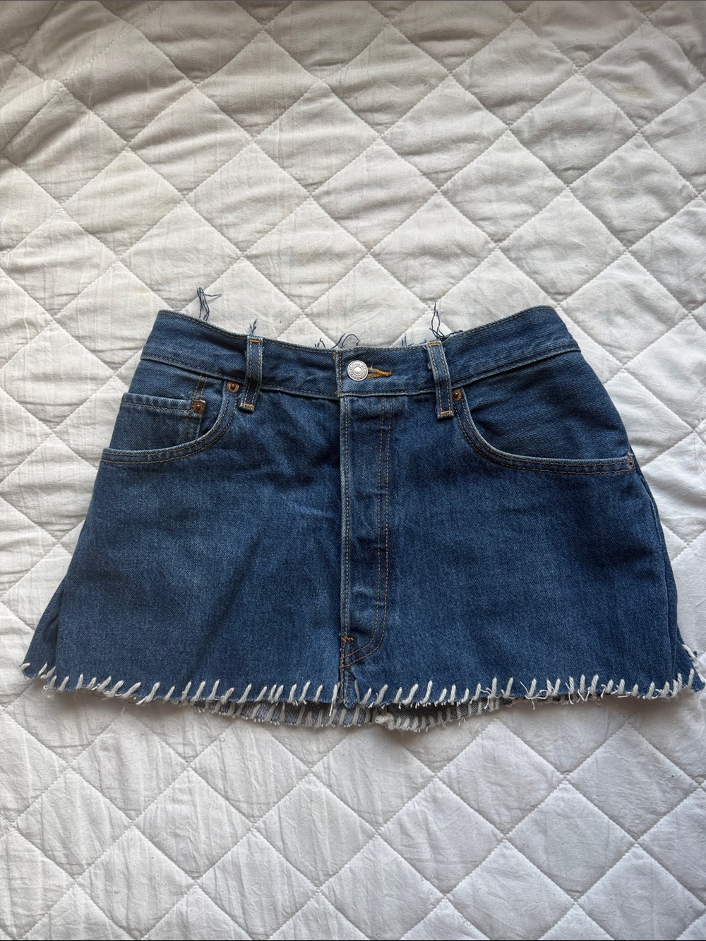 Handmade Denim Mini Skirt
